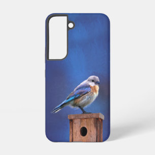 Blauwe Vogel (Vrouwelijk) Schilderij - Originele V Samsung Galaxy Hoesje