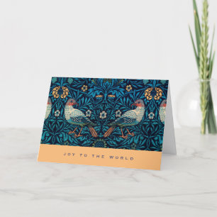 Blauwe vogel William Morris Patroon Feestdagen Kaart