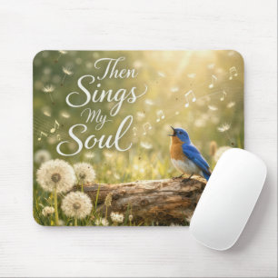 Blauwe Vogel Zingt Dan Zingt Mijn Ziel Muismat