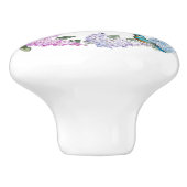 Blauwe vogelbloemen Knollen keramische dragerpulle Knop (Zijkant)