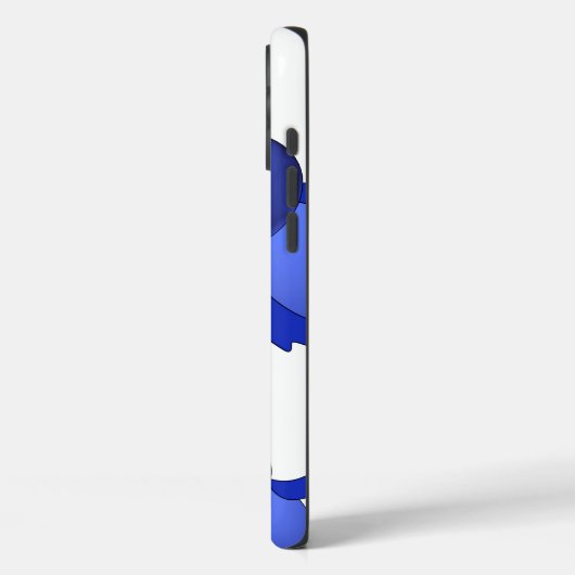 Blauwe vogelfamilie Case-Mate iPhone case (Achterkant / Links)