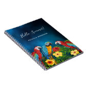Blauwe vogelgriep hallo zomer notitieboek (Rechterzijde)