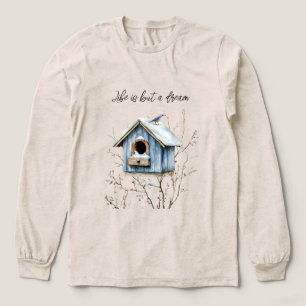 Blauwe Vogelhuis Tri-Blend Shirt