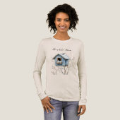 Blauwe Vogelhuis Tri-Blend Shirt (Voorkant)