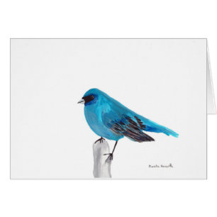 Blauwe vogelkaart