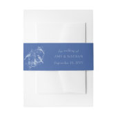 Blauwe Vogelkooi Bruiloft Uitnodigingen Wikkel (Voorkant Voorbeeld)