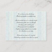 blauwe vogelkooi , liefdesvogels die goede kaarten (Achterkant)