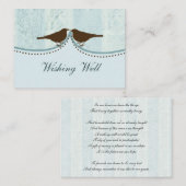 blauwe vogelkooi , liefdesvogels die goede kaarten (Voorkant / Achterkant)