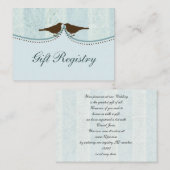 blauwe vogelkooi, love birds Gift registry Kaarten (Voorkant / Achterkant)