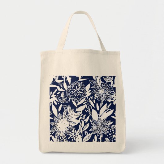  Blauwe Vogelliefde Floral Tuin Tote Bag (Voorkant)