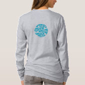 Blauwe vogelmouwen t-shirt (Achterkant)