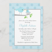 Blauwe vogelnestBaby shower Kaart (Voorkant / Achterkant)