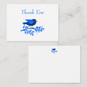  blauwe vogelpest Natuur Eenvoudig dank je eigen Notitiekaartje (Voorkant / Achterkant)