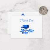  blauwe vogelpest Natuur Eenvoudig dank je eigen Notitiekaartje (Voorkant / Achterkant in situ)