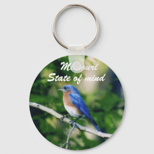 Blauwe vogelpeuter, Missouri, State of mental Key Sleutelhanger