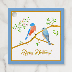 Blauwe vogels Blauwe lijst Bedankjes Labels