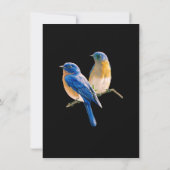 Blauwe Vogels & Botanische Bloemen Maid of Honor Kaart (Achterkant)