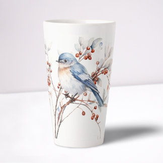 Blauwe Vogels & Boxwood Latte Mok