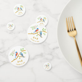 Blauwe Vogels Bruiloft Confetti