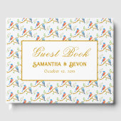 Blauwe Vogels Bruiloft Gastenboek (Voorkant)