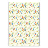 Blauwe Vogels Bruiloft Kaart (Achterkant)