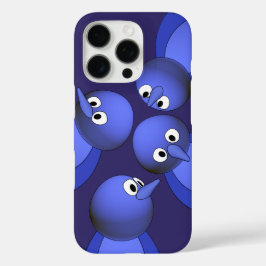 Blauwe vogels iPhone 16 pro hoesje