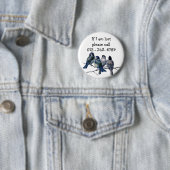 Blauwe vogels, contact met kinderen in noodgevalle ronde button 5,7 cm (In situ)