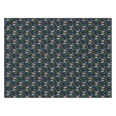 Blauwe vogels Donkerblauw Tafelkleed (Voorkant (Horizontaal))