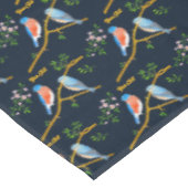 Blauwe vogels Donkerblauw Tafelkleed (Gekanteld)