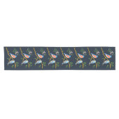 Blauwe Vogels Donkerblauwe Tafelloper (Horizontaal)