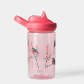 Blauwe vogels en Berry Struiken Waterfles (Rechts)