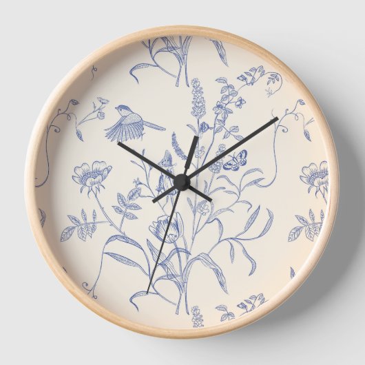 Blauwe Vogels en Bloemen Botanisch (Voorkant)