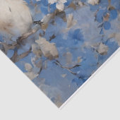 Blauwe Vogels en Bloesems Decoupage Tissuepapier (Detail)