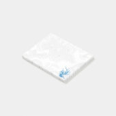 Blauwe vogels en noten post-it® notes (Schuin)