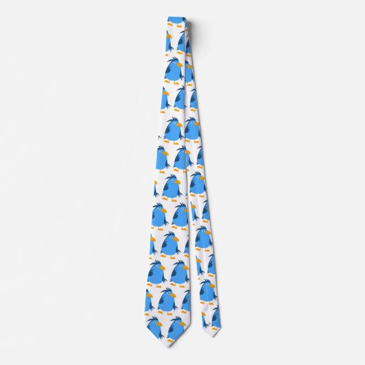Blauwe vogels feest stropdas (Voorkant)