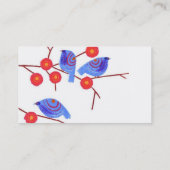 Blauwe vogels - Gepersonaliseerd Visitekaartje (Achterkant)