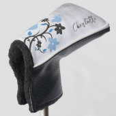 Blauwe vogels golfheadcover (3/4 voorkant)