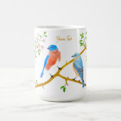 Blauwe vogels Grote Magische Mok (Midden)
