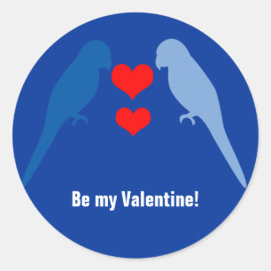 Blauwe Vogels in de Sticker van de Liefde