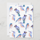 blauwe vogels in een analoge kleurregeling kaart (Voorkant)