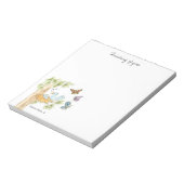 Blauwe vogels in een Boom Note Pad Notitieblok (Linkerzijde)