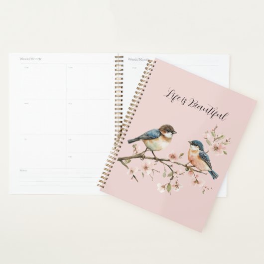 Blauwe Vogels Kersenbloesem  Planner (Display)