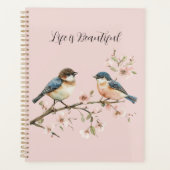 Blauwe Vogels Kersenbloesem  Planner (Voorkant)