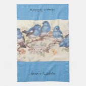 Blauwe Vogels Keuken Handdoek (Verticaal)