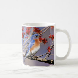 Blauwe Vogels Koffiekop III door BirdingCollectibl Koffiemok