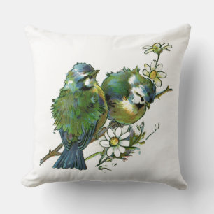  blauwe vogels kussen