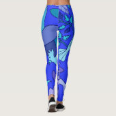 Blauwe vogels leggings (Achterkant)