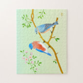 Blauwe vogels Legpuzzel (Verticaal)