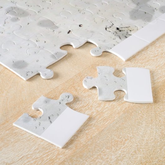 Blauwe vogels legpuzzel (Zijkant)