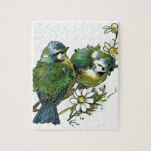 blauwe vogels legpuzzel